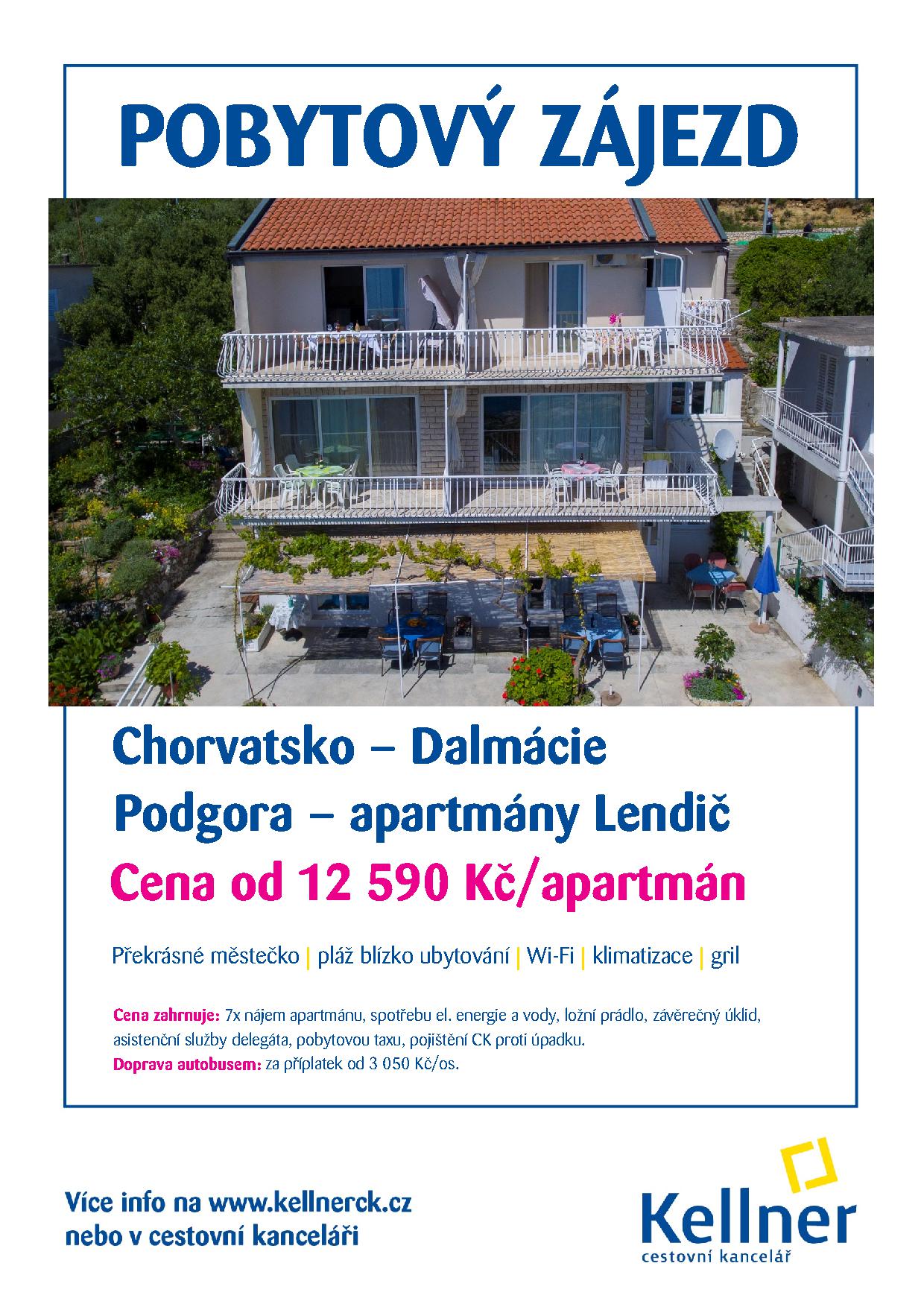 8. Chorvatsko - Podgora - apartmány Lendić